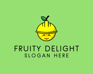 Fruity - Lemon Construction Hat logo design