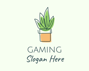 Plant - Simple Plant Line Art logo design