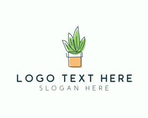 Line Art - Plant Line Art logo design