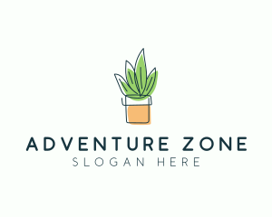 Plant Line Art logo design