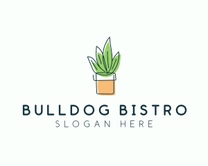 Plant Line Art logo design