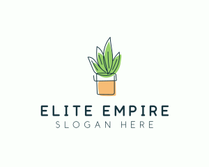 Plant Line Art logo design