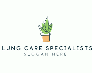 Plant Line Art logo design