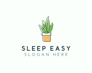 Plant Line Art logo design