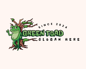 Frog Cartoon Swamp logo design