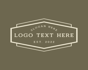 Vintage - Vintage Hexagon Wordmark logo design