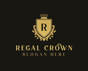 Royalty Crown Shield logo design