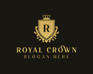 Royalty Crown Shield logo design