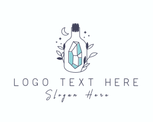 Gemstone - Nature Jewelry Bottle logo design