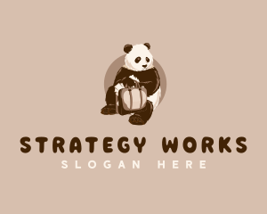 Panda Money Briefcase logo design