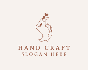 Hand - Finger Heart Hand logo design