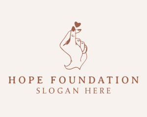 Non Profit - Finger Heart Hand logo design