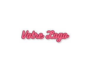 Cupcake - Retro Feminine Script logo design