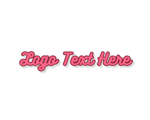 Retro Feminine Script Logo