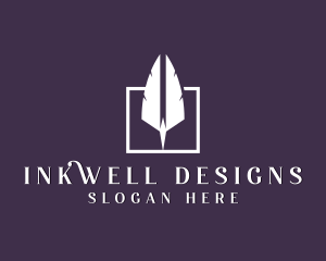 Stationery - Stationery Feather Quill Writing logo design