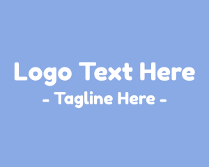 Gentle - Baby Blue Text logo design