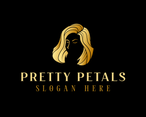 Golden Beauty Hair Stylist logo design