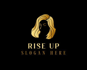 Golden Beauty Hair Stylist logo design