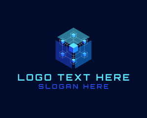 Tech - AI Cube Network logo design