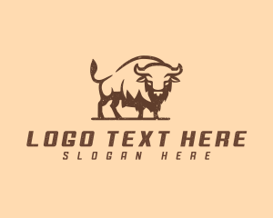 Livestock - Rustic Bison Ranch logo design