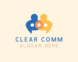 Message - People Team Messaging logo design