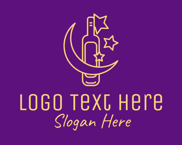 Party - Night Wine Bar logo design