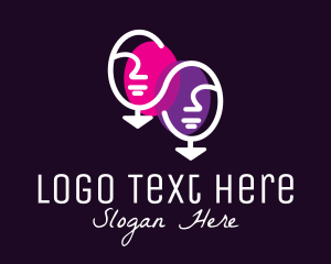 Beauty Vlog - Elegant Face Mirror logo design