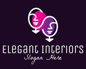 Elegant Face Mirror logo design