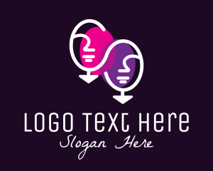 Girly - Elegant Face Mirror logo design