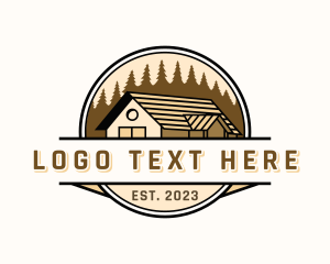 Cabin - Roofing House Cabin logo design