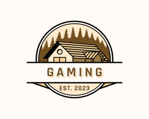 Roofing House Cabin Logo