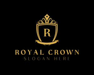 Pageant Crown Shield  logo design