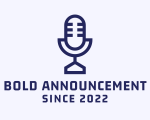 Announcement - Blue Microphone Podcast logo design