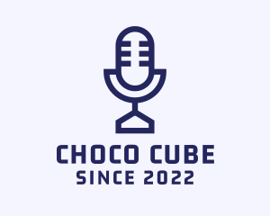 Influencer - Blue Microphone Podcast logo design