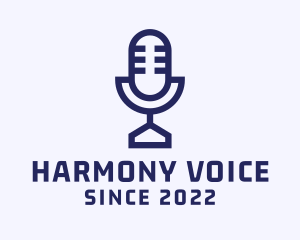 Sing - Blue Microphone Podcast logo design