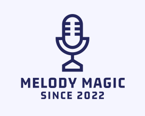 Singer - Blue Microphone Podcast logo design