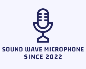 Microphone - Blue Microphone Podcast logo design