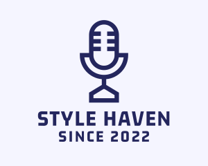 Blue Microphone Podcast logo design