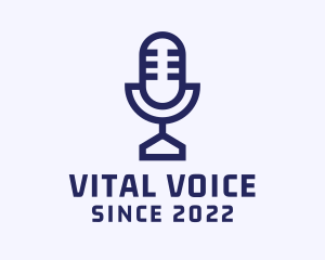 Announcement - Blue Microphone Podcast logo design