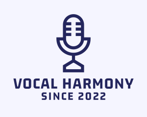 Voice - Blue Microphone Podcast logo design