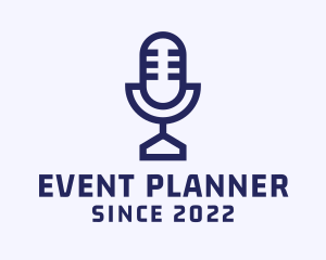 Player - Blue Microphone Podcast logo design