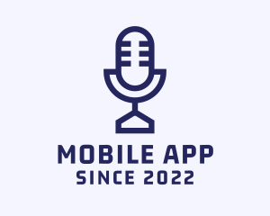 Podcast - Blue Microphone Podcast logo design