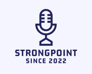 Simple - Blue Microphone Podcast logo design