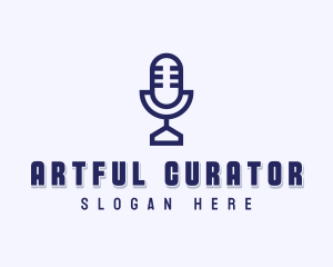 Studio Microphone Podcast logo design