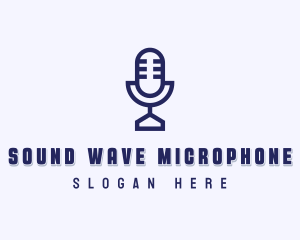 Microphone - Studio Microphone Podcast logo design