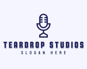 Studio Microphone Podcast logo design