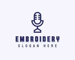 Studio Microphone Podcast logo design