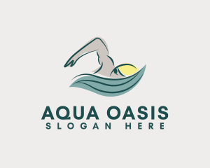 Pool - Professional Swimming Pool Trainer logo design