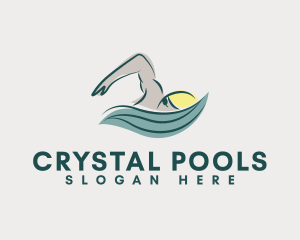 Pool - Professional Swimming Pool Trainer logo design