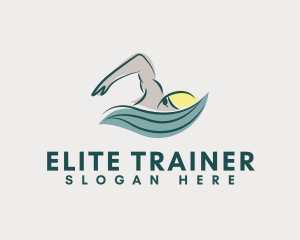 Professional Swimming Pool Trainer logo design